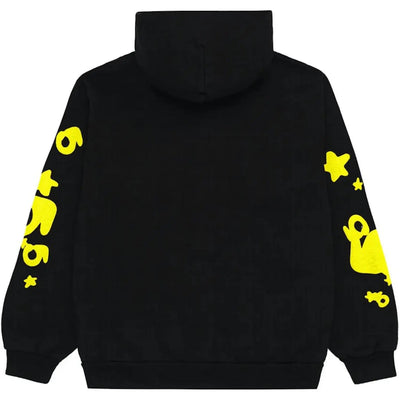 "Sp5der" Hoodie Zwart/Geel